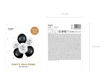 Picture of LATEX BALLOONS HAPPY BIRTHDAY WHITE & BLACK 12 INCH - 6 PACK